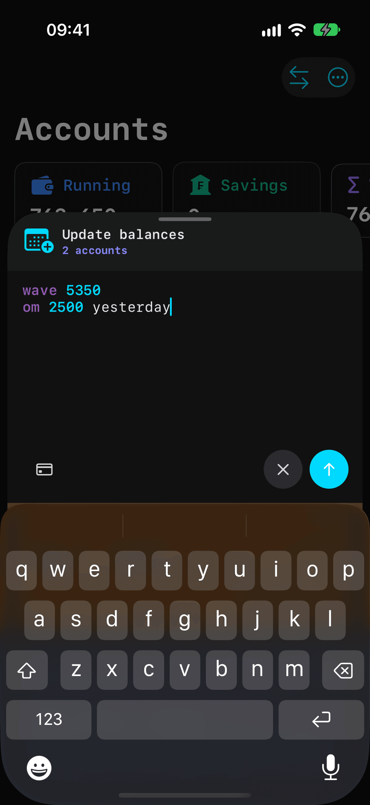 Update balances