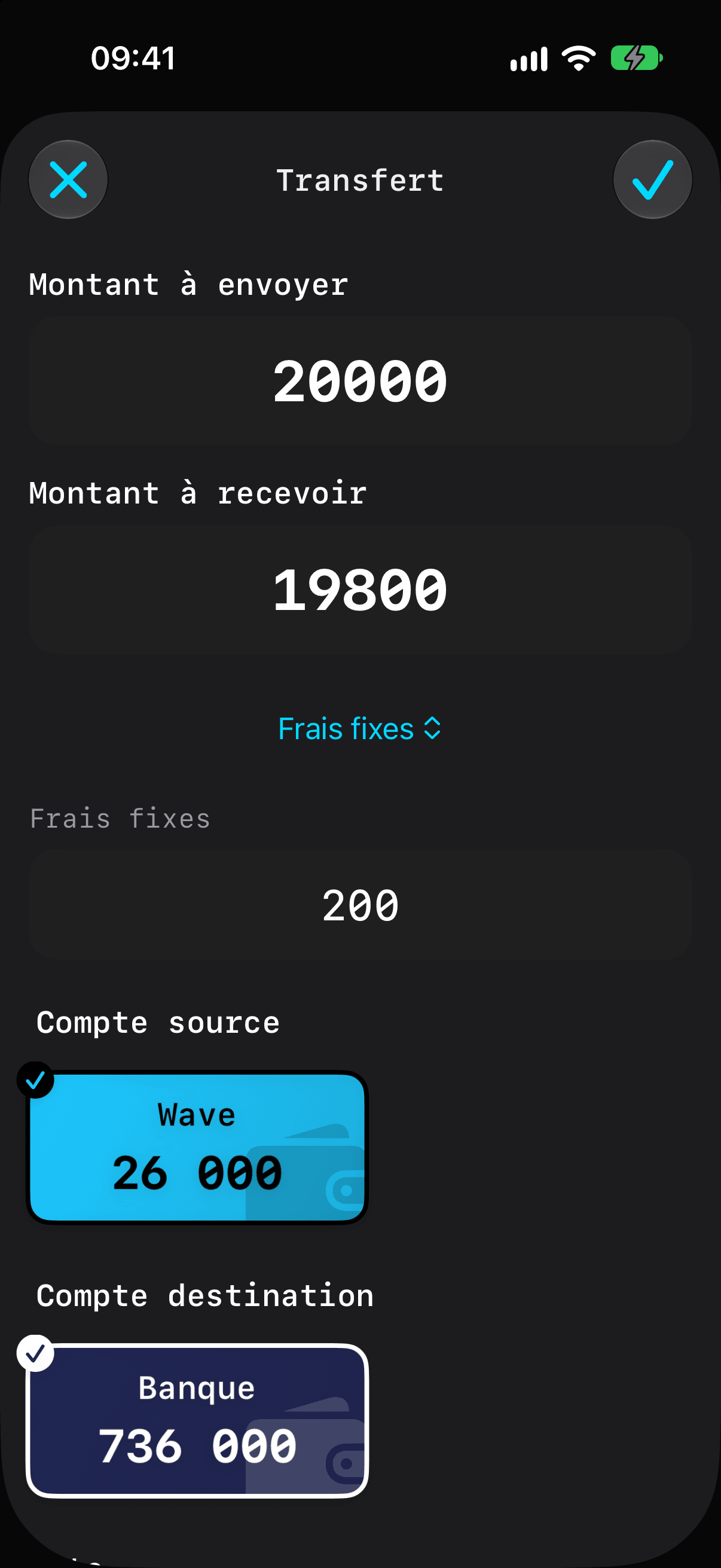 Virement entre comptes