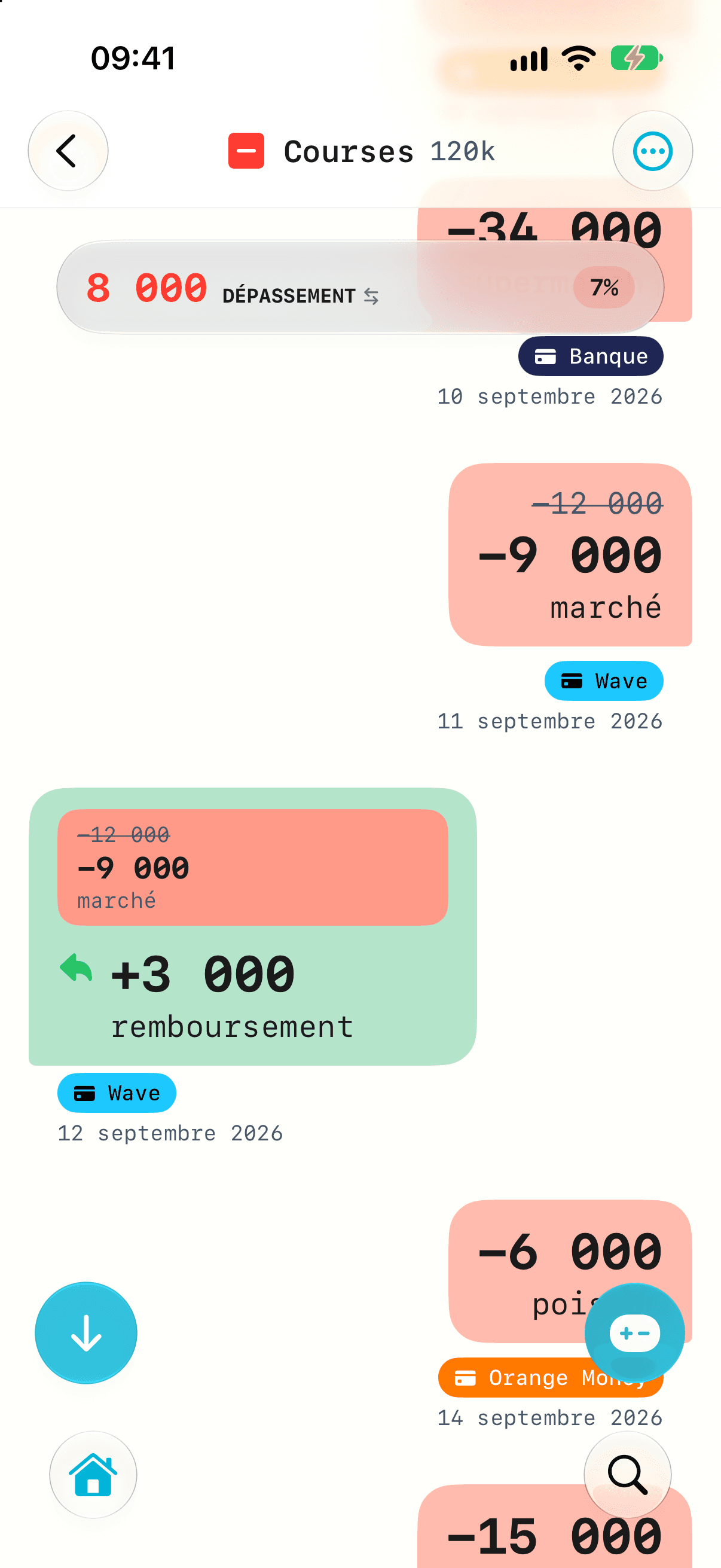 Dépense avec son remboursement