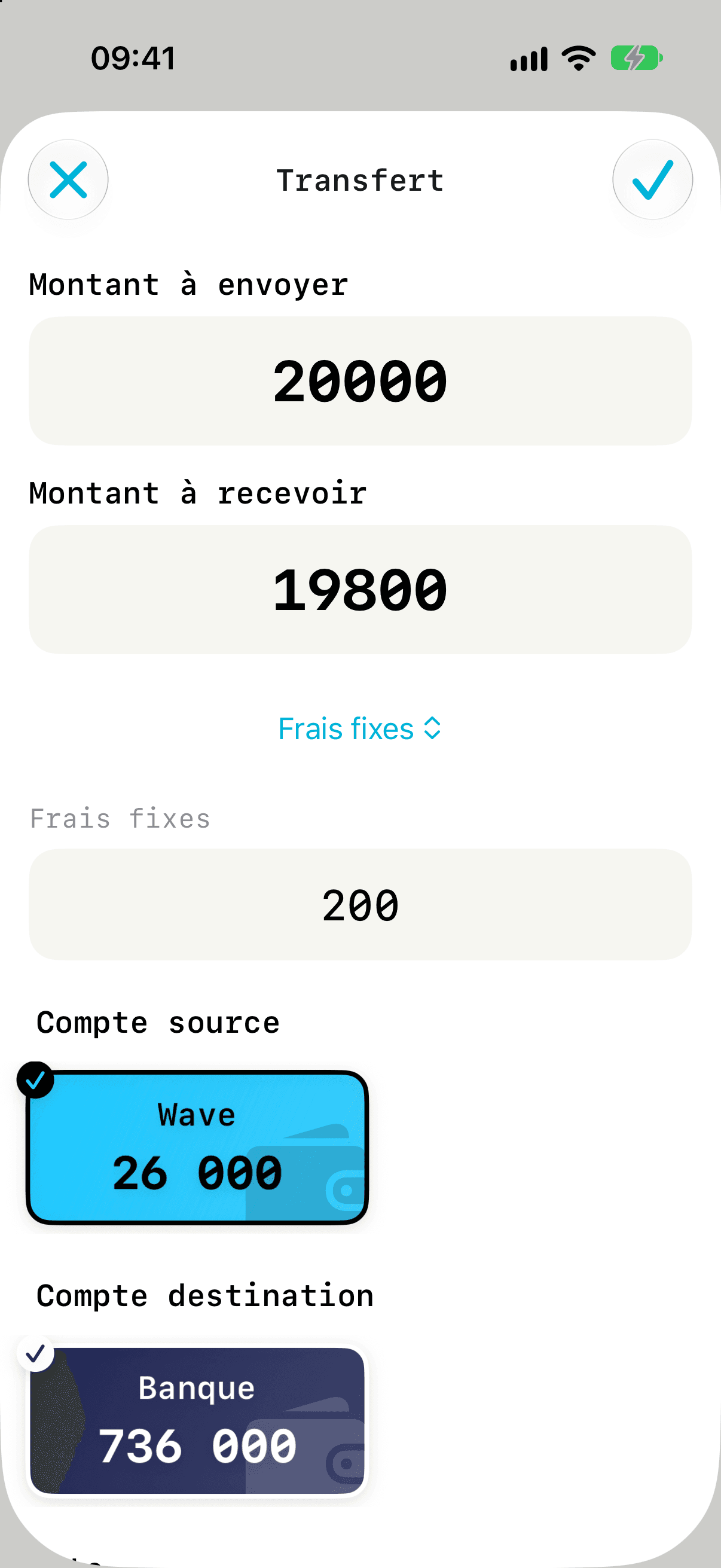 Virement entre comptes