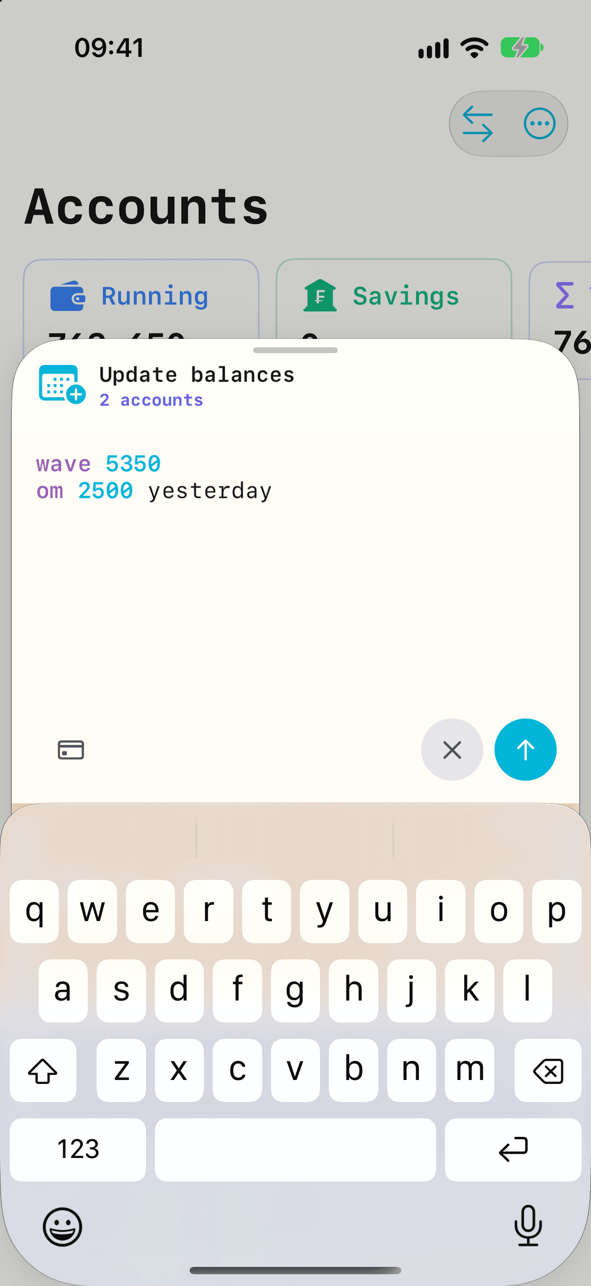 Update balances